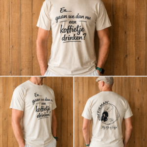 T-shirt Koffieman Beige