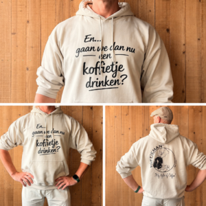 Hoodie Koffieman Beige